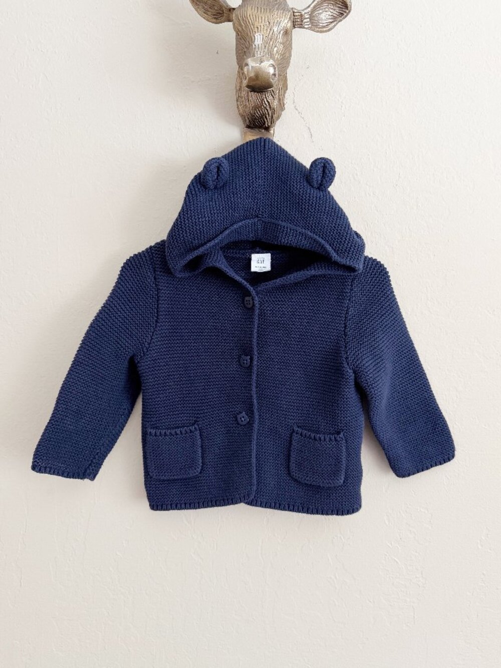 Baby Gap Hooded Knit Sweater • 6-12 Months